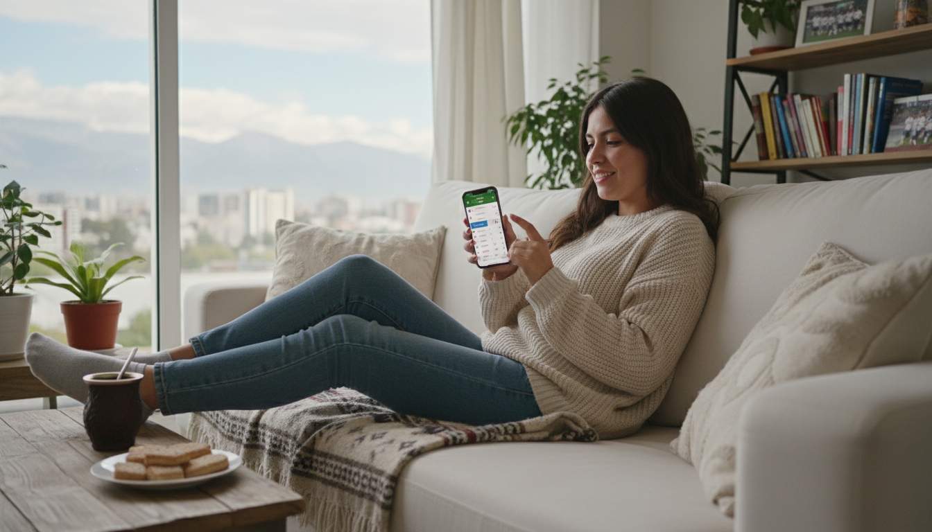 Chilean woman enjoying sports betting