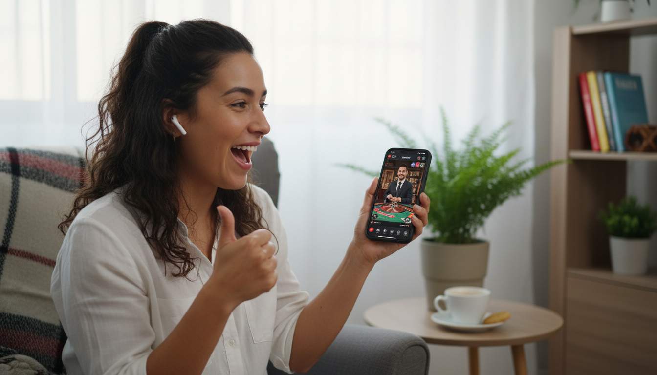 A lively live casino setting with professional dealers in action