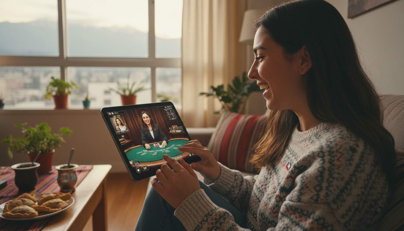 Live casino table with dealer